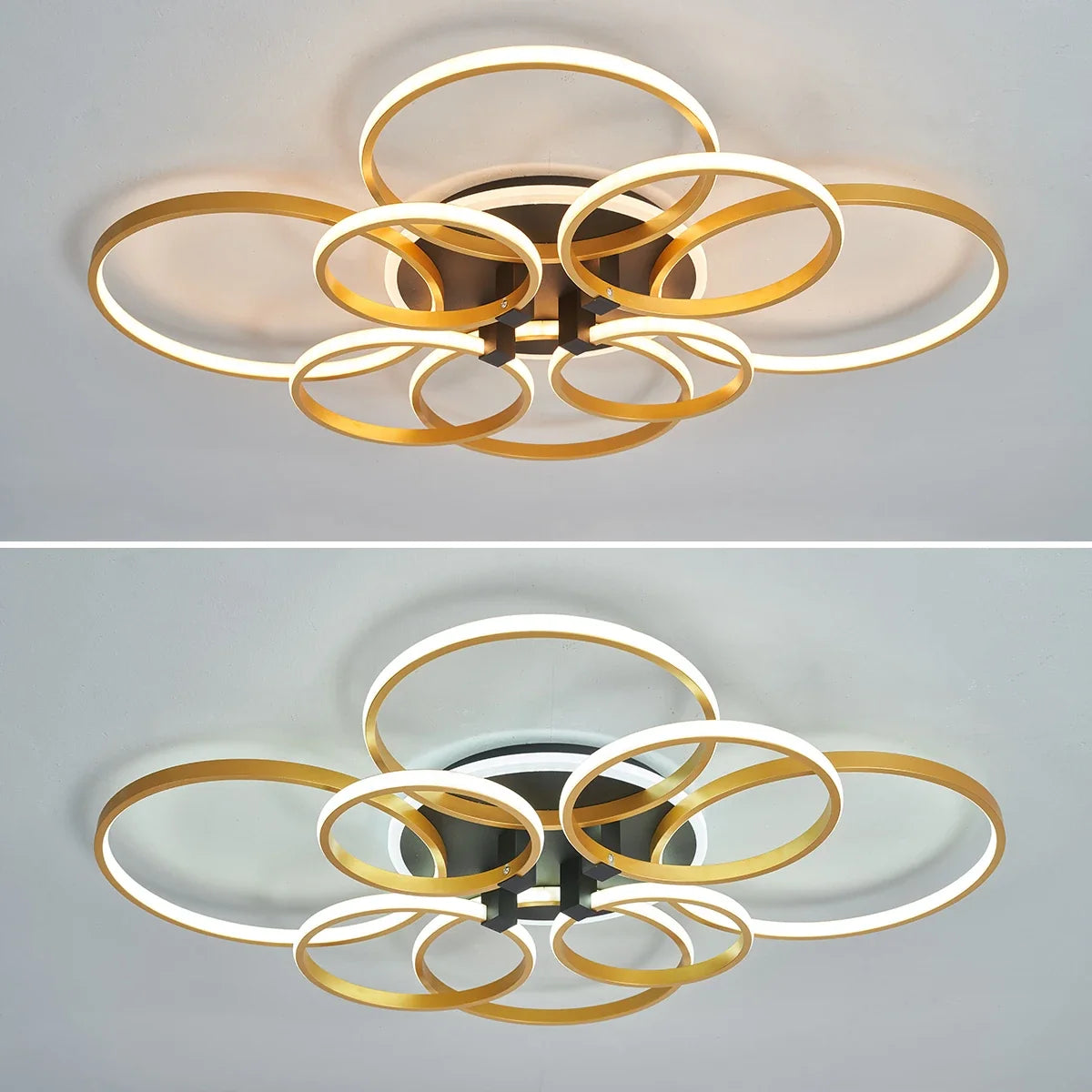 lustre moderne à LED pour décoration intérieure élégante