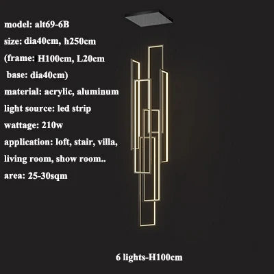 plafonnier nordique moderne pour loft et espaces créatifs