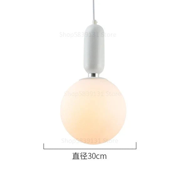 boule de verre moderne suspension lumières led éclairage intérieur décoratif