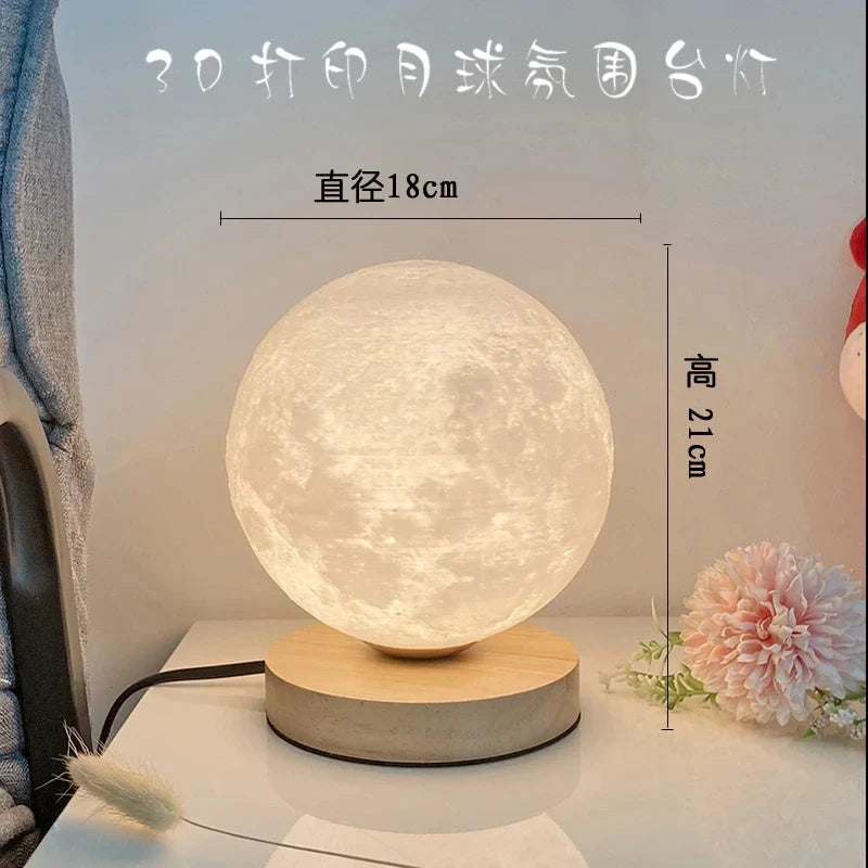 Creative 3D lune lampe de Table technologie mode atmosphère lampe chambre d'enfants étudiant lampe chambre étude lampe décorative
