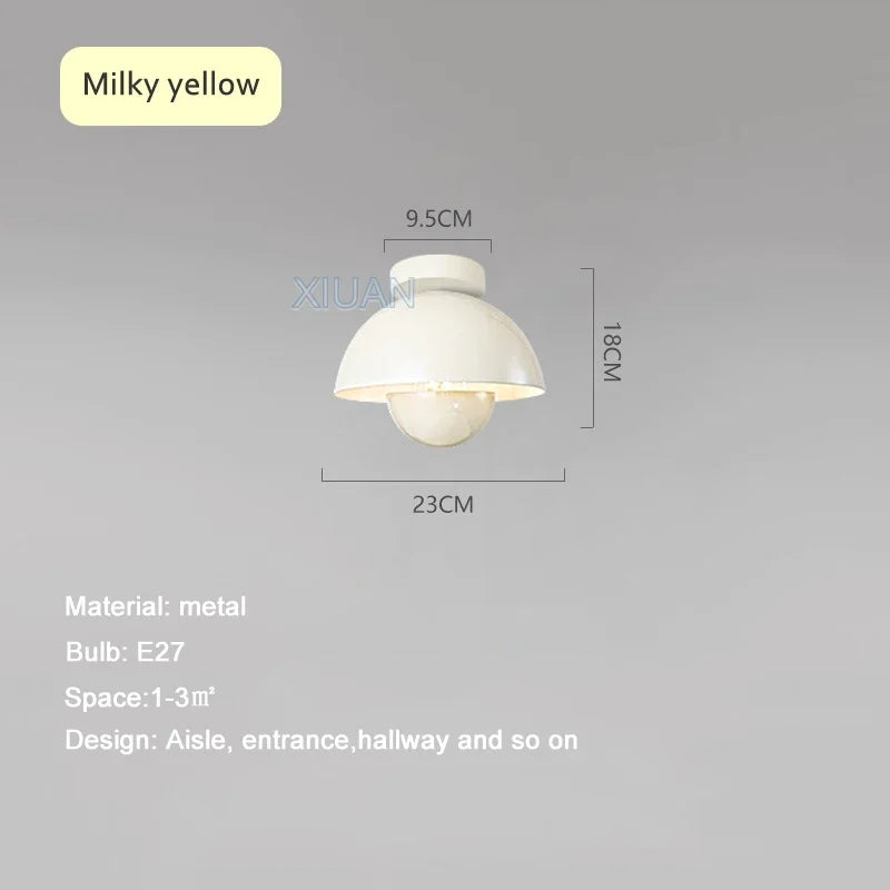 plafonnier led semi-circulaire moderne pour allée balcon escalier