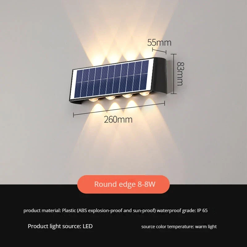 applique murale solaire led moderne étanche pour extérieur jardin cour rue
