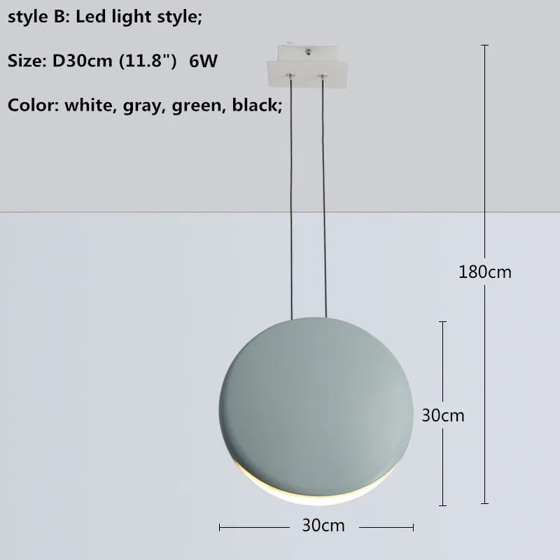 Barre nordique suspension LED lumière moderne canapé goutte lumière ronde résine Lustre lampe suspendue salle à manger suspension LED luminaires
