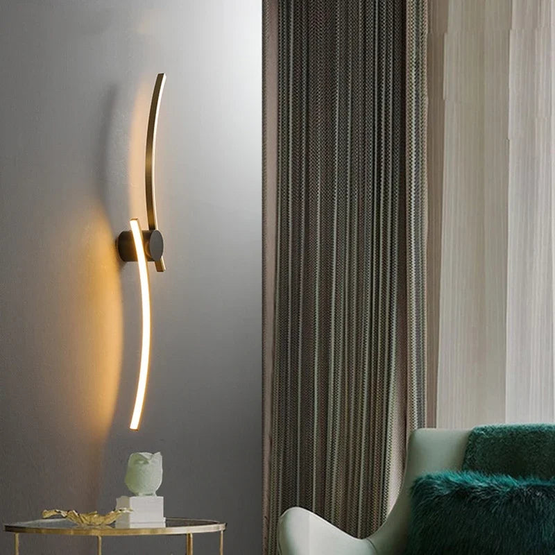 applique murale led moderne en laiton pour éclairage décoratif