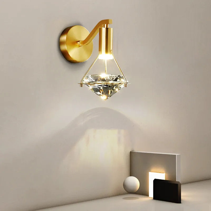 applique murale cuivre luxe minimaliste chambre lampe chevet 5w chaud