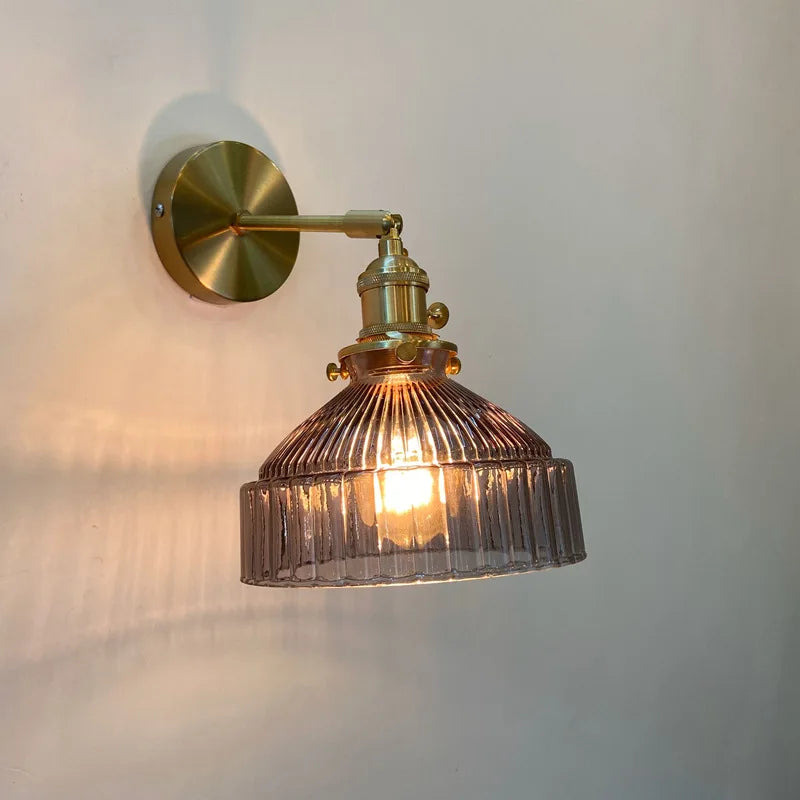 applique murale verre moderne vintage miroir allée chambre coucher chevet café restaurant interrupteur prise éclairage maison