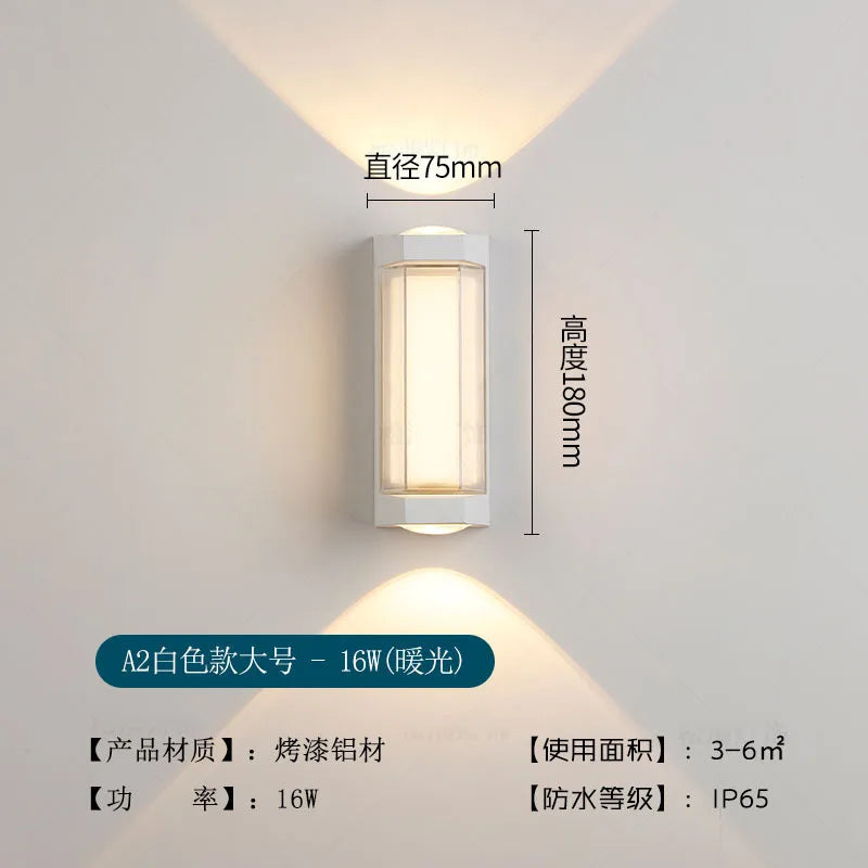 applique murale moderne led extérieure étanche pour jardin et couloir