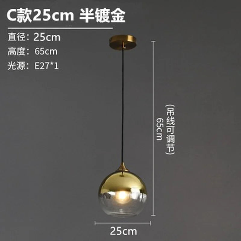 lustre nordique en verre fumé suspension simple luxe