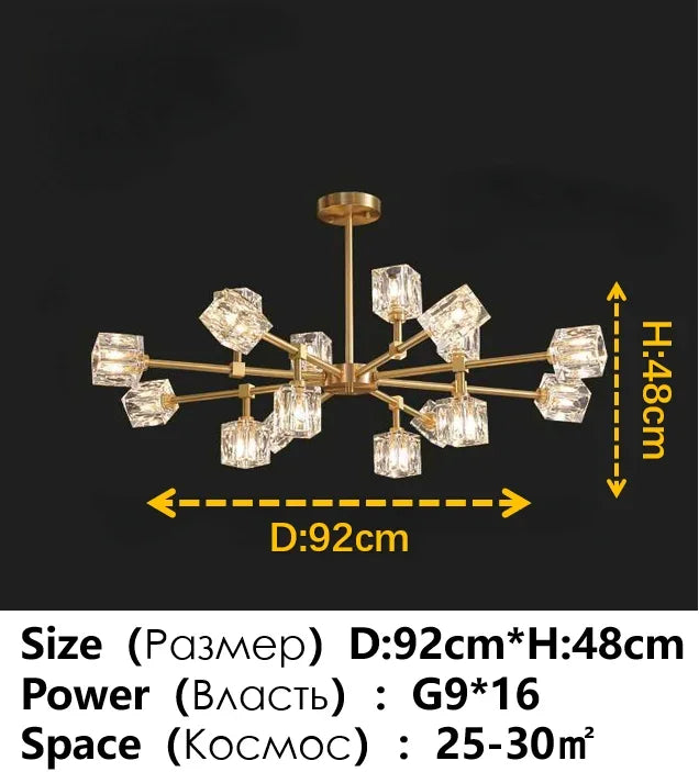 Modern Ceiling Crystal Chandelier Table, Restaurant, Kitchen Bar LED Chandelier Minimalist Home Decoration Light Luxury Crystal