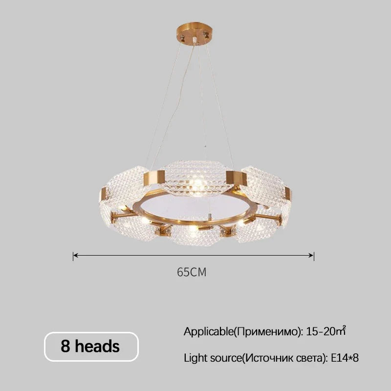lustre moderne en verre créatif pour décoration intérieure