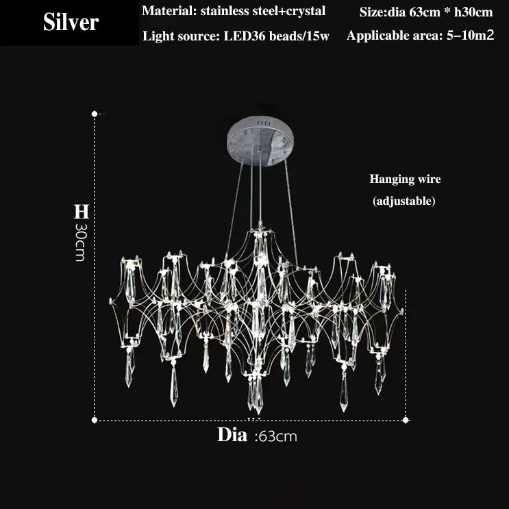 lustre en cristal moderne pour un décor intérieur élégant