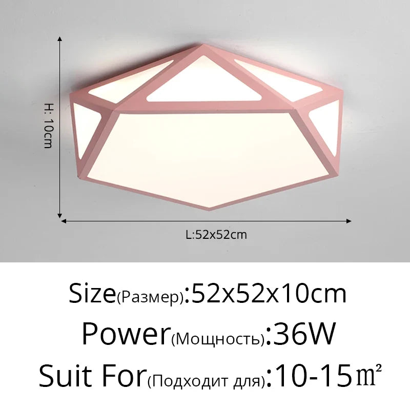 plafonnier led ultra-mince moderne géométrique simple et créatif