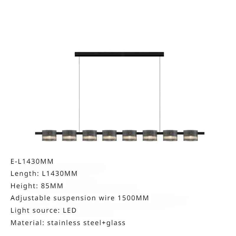 lustre moderne en verre minimaliste pour éclairage design