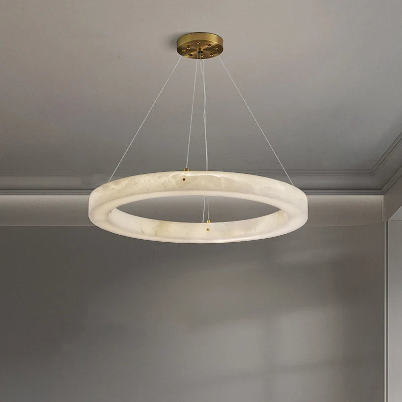 suspension circulaire en marbre pour décoration intérieure