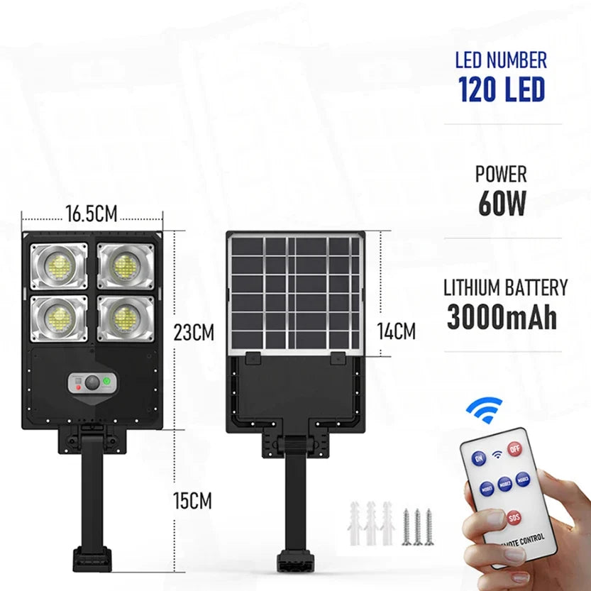 20000W Split Solar Street Light Outdoor Aluminum Solar Street Light Garden Sunlight House Remote Control Waterproof Wall Lamp