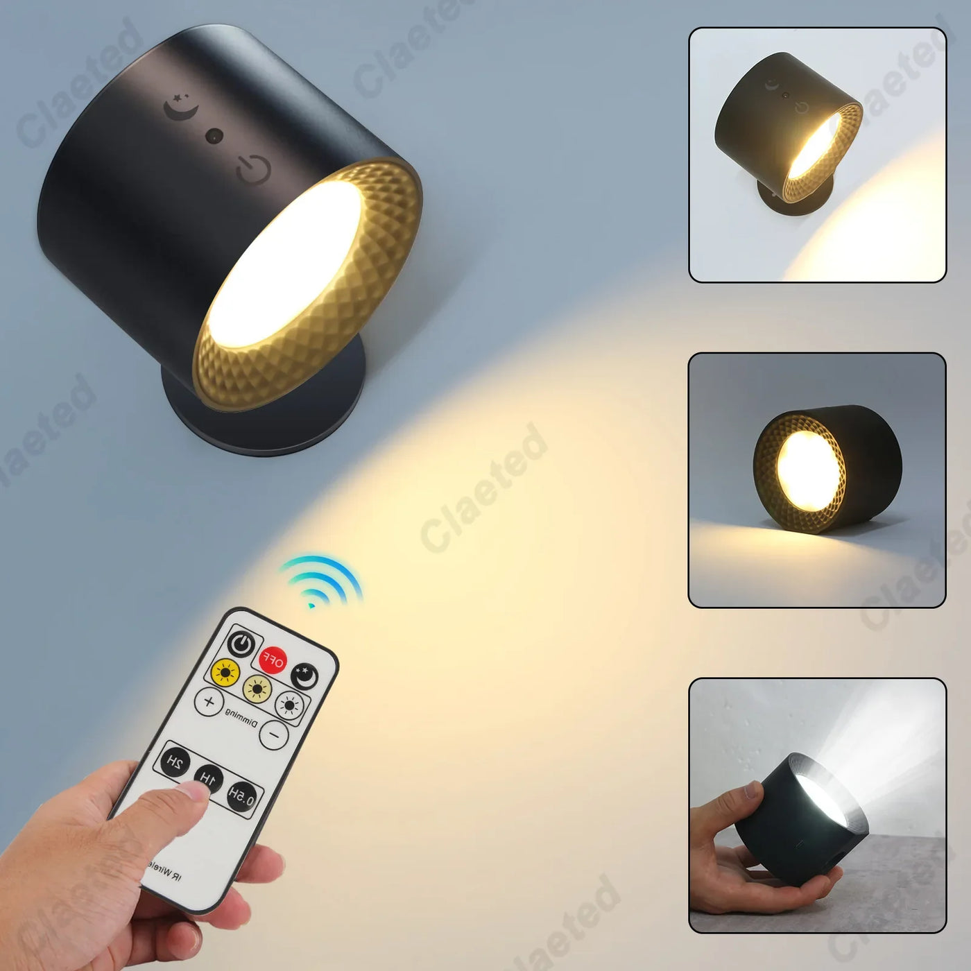 Tactile et télécommande intérieure sans fil Applique murale rechargeable alimenté par batterie LED appliques murales sans fil avec chargement USB