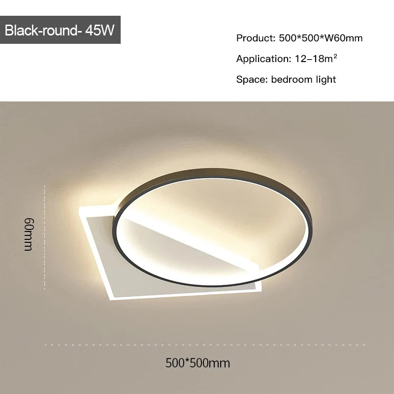 lustre led moderne simple décoration maison tondi