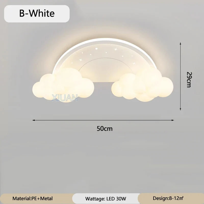 Children Light Modern Cloud Bedroom Ceiling Lamps White PE Sconces Warm Astronaut Chandelier Light for Child Baby Room Decor