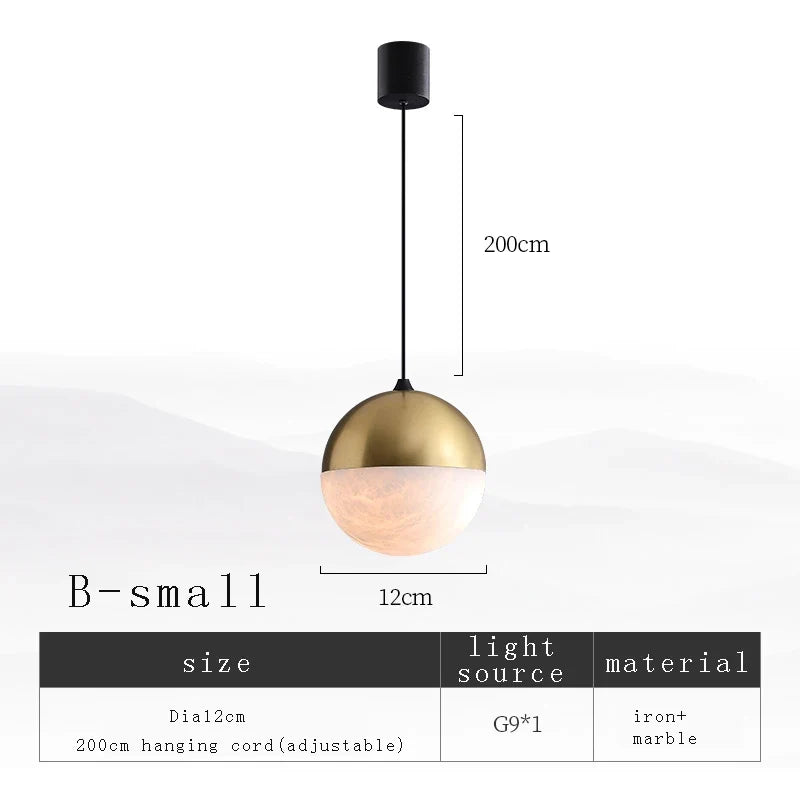 lampe pendante créative moderne en marbre pour décoration maison