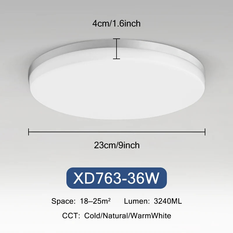 plafonnier rond ultra-mince led moderne pour éclairage intérieur