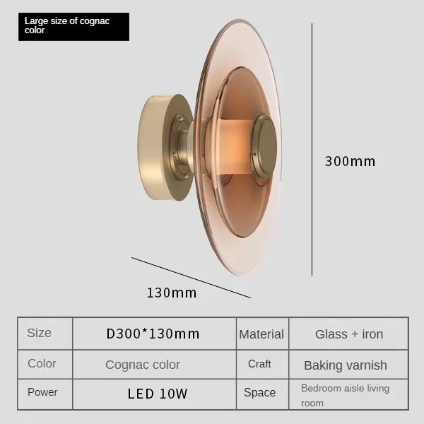 applique murale led en verre design créatif minimaliste pour intérieur