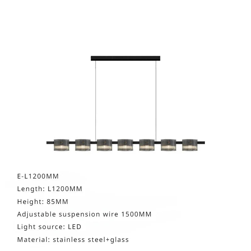 lustre moderne en verre minimaliste pour éclairage design