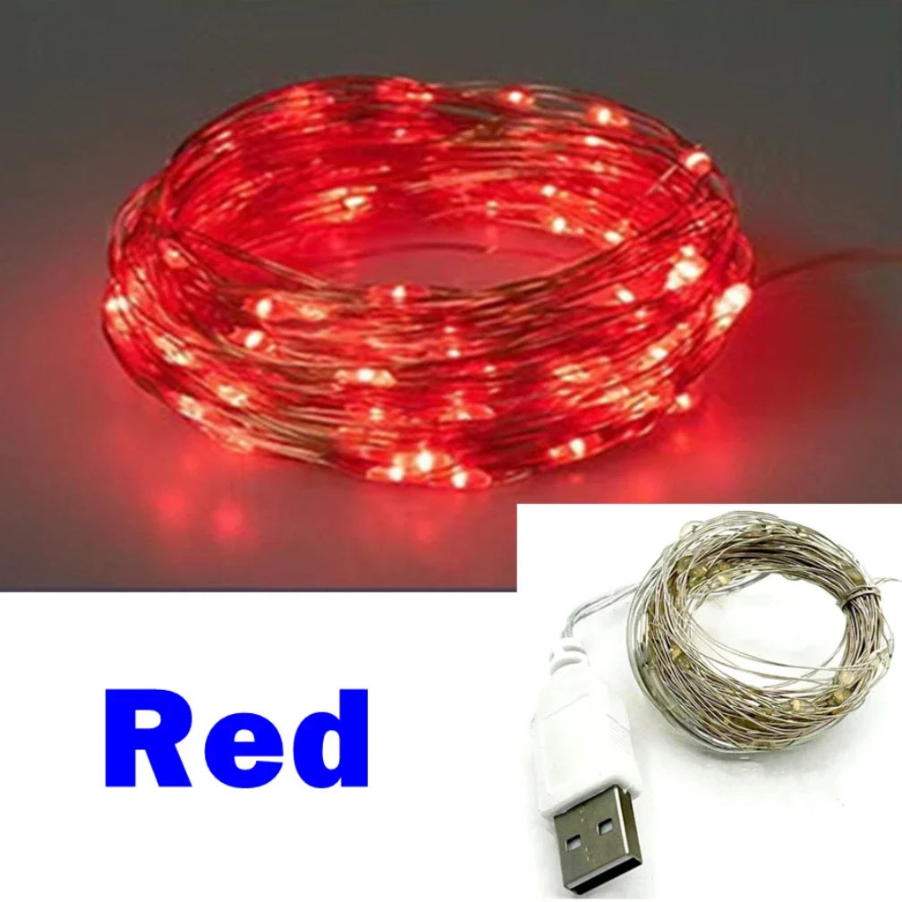 guirlande lumineuse led usb étanche pour décoration festive