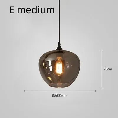 suspension à led en verre design pour décoration intérieure moderne