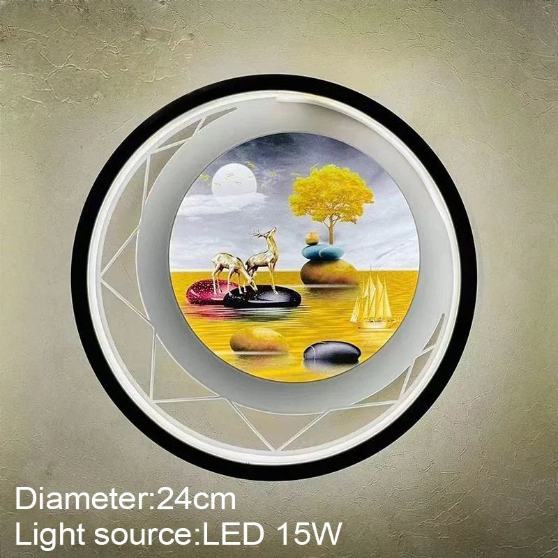 Applique murale LED moderne et ronde