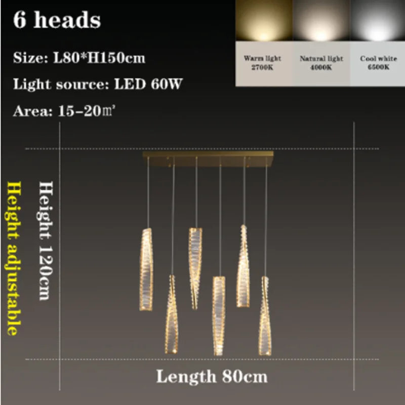 lustre en cristal design moderne pour ambiance élégante