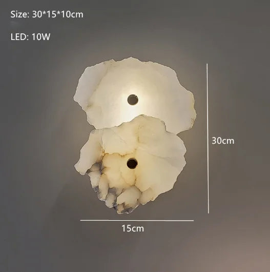 applique murale art déco en marbre naturel avec éclairage led élégant