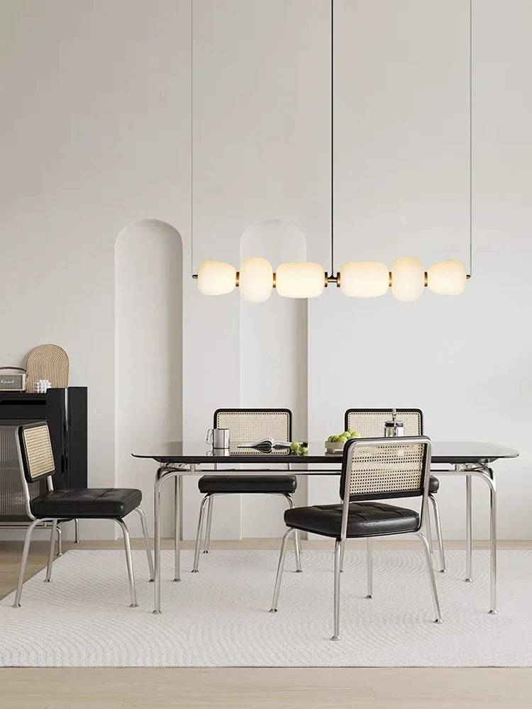 lustre led en verre design minimaliste japonais créatif et artistique