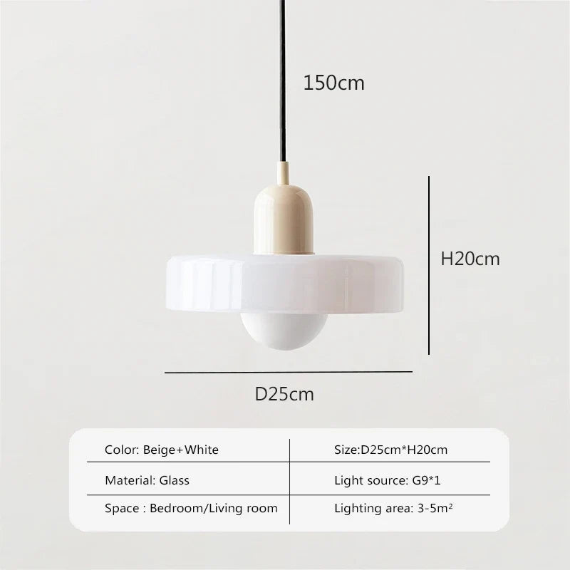 lampe suspendue nordique en verre bonbon pour intérieur décoratif