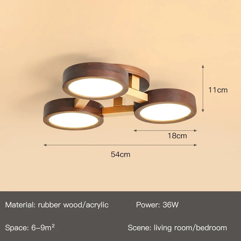 lustre moderne nordique design en bois pour intérieur contemporain