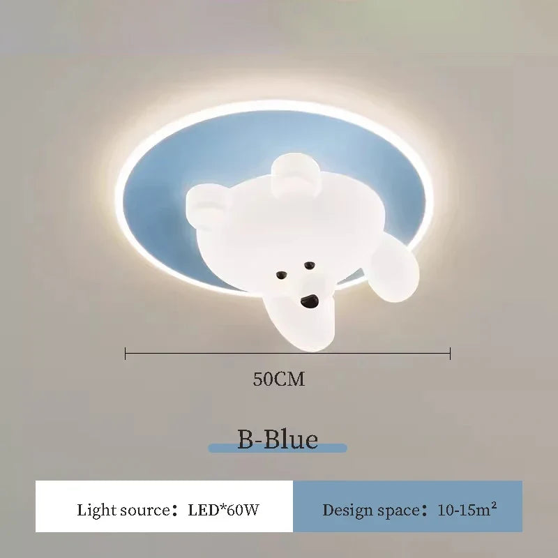 plafonniers mignons en forme d'ours et nuage pour enfants