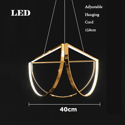 lustre led géométrique postmoderne à intensité variable tendance