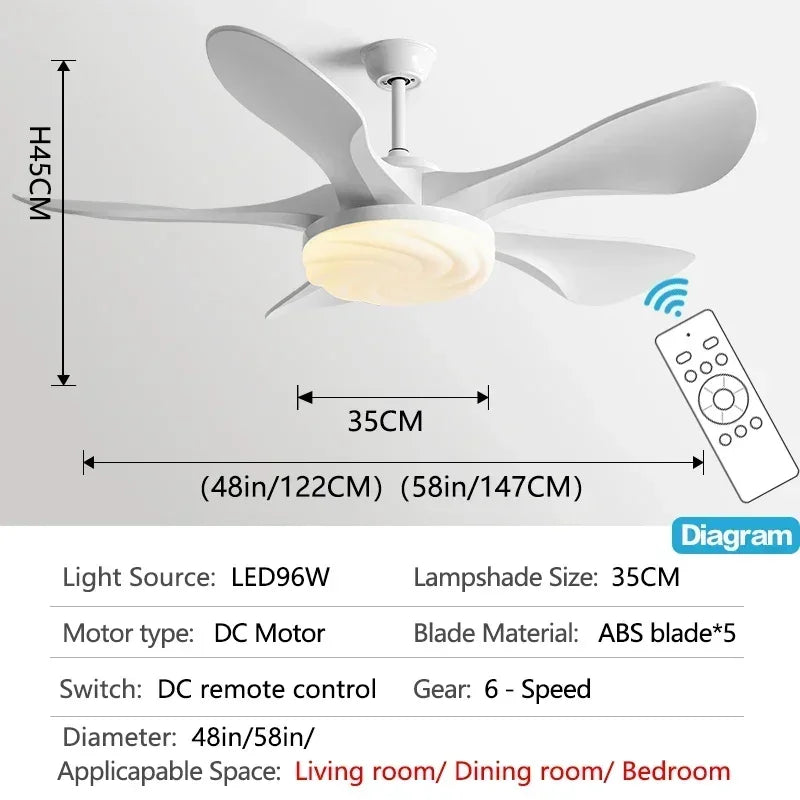 plafonnier moderne avec ventilateur silencieux pour tous espaces