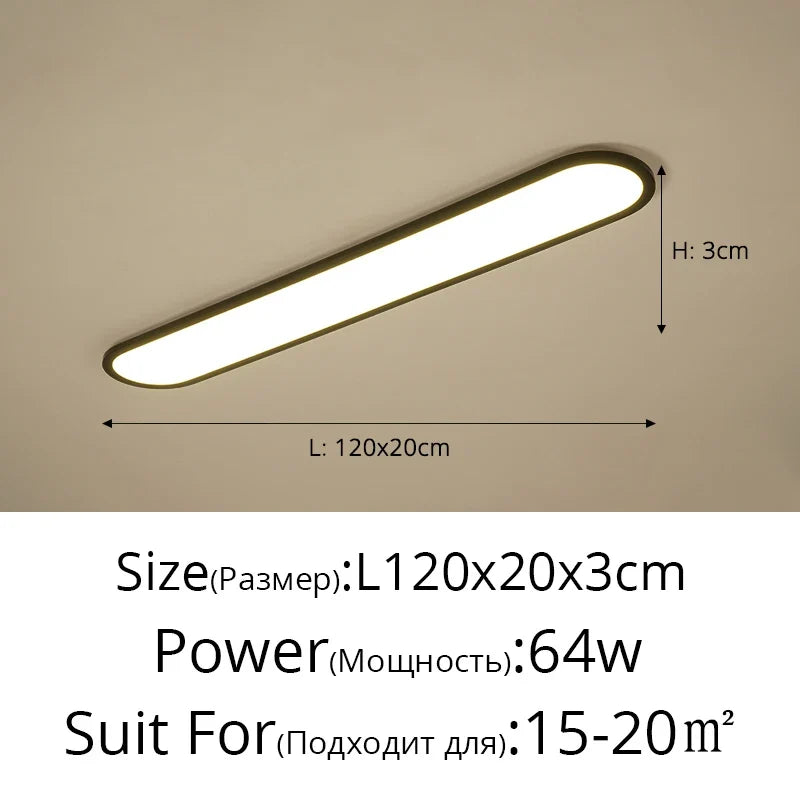 lustre moderne nordique simple led rectangulaire pour bar