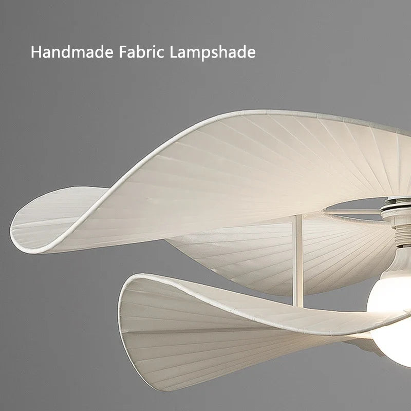 lustre nordique à chapeau en tissu led d'intérieur