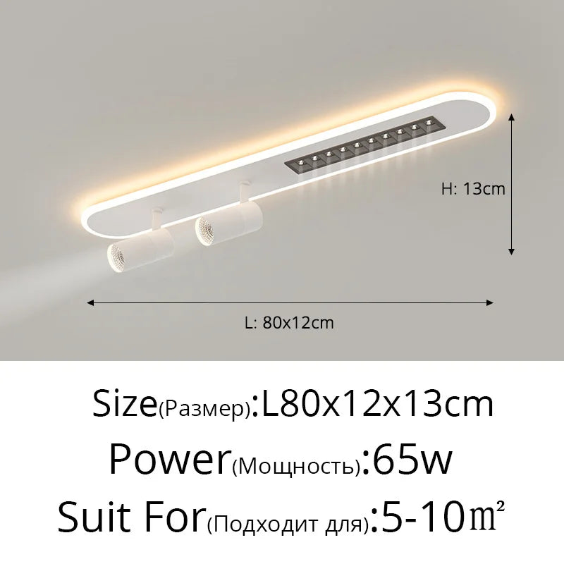 A New Type Of Nordic Long Strip Household LED Chandelier, Used For Living Rooms, Bedrooms, Halls, Balconies, Spotlights, And