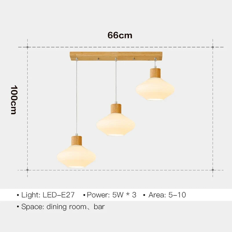 lustre nordique moderne en bois pour intérieur élégant
