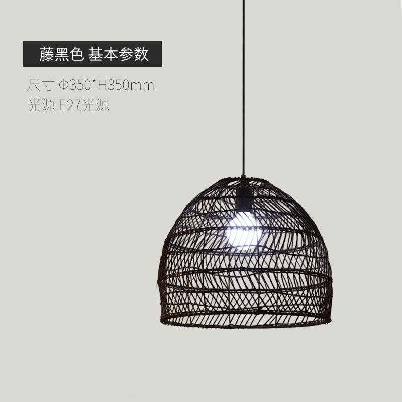 suspension en rotin naturel pour décoration intérieure élégante