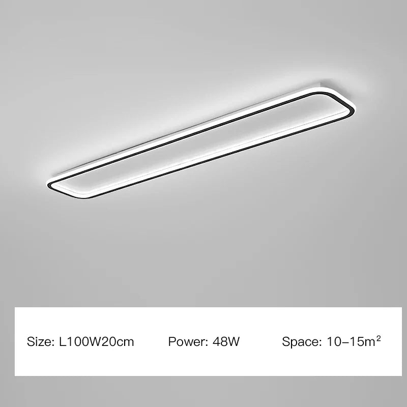 plafonnier led moderne design minimaliste à longue bande