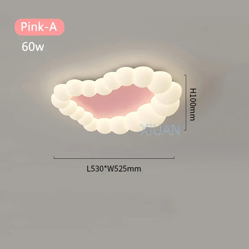 plafonnier nuage moderne pour chambre d'enfant et salon