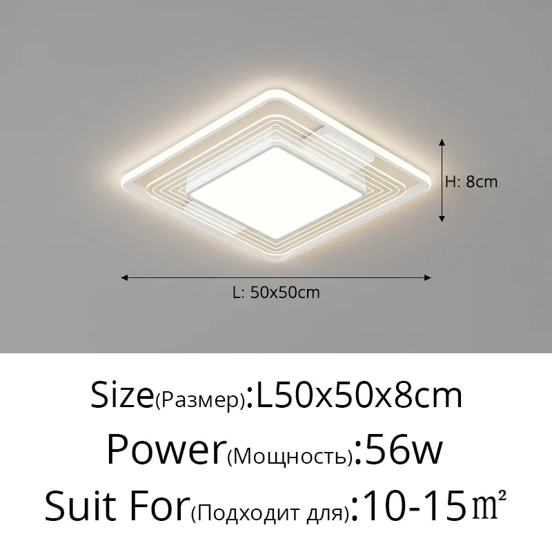 plafonnier rectangulaire simple moderne protection des yeux style minimaliste