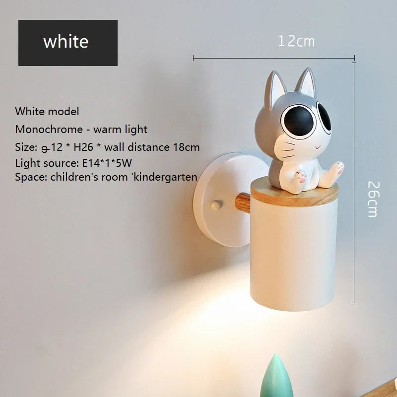applique murale nordique en résine de fer pour chambre d'enfant