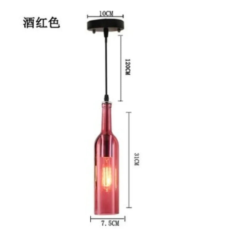 lustre nordique créatif moderne en forme de bouteille de bière