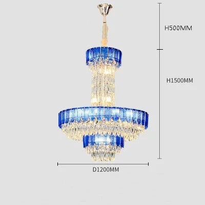 lustre en cristal de luxe pour hôtel et villa