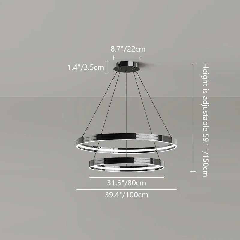 lustre moderne en métal pour éclairage intérieur élégant