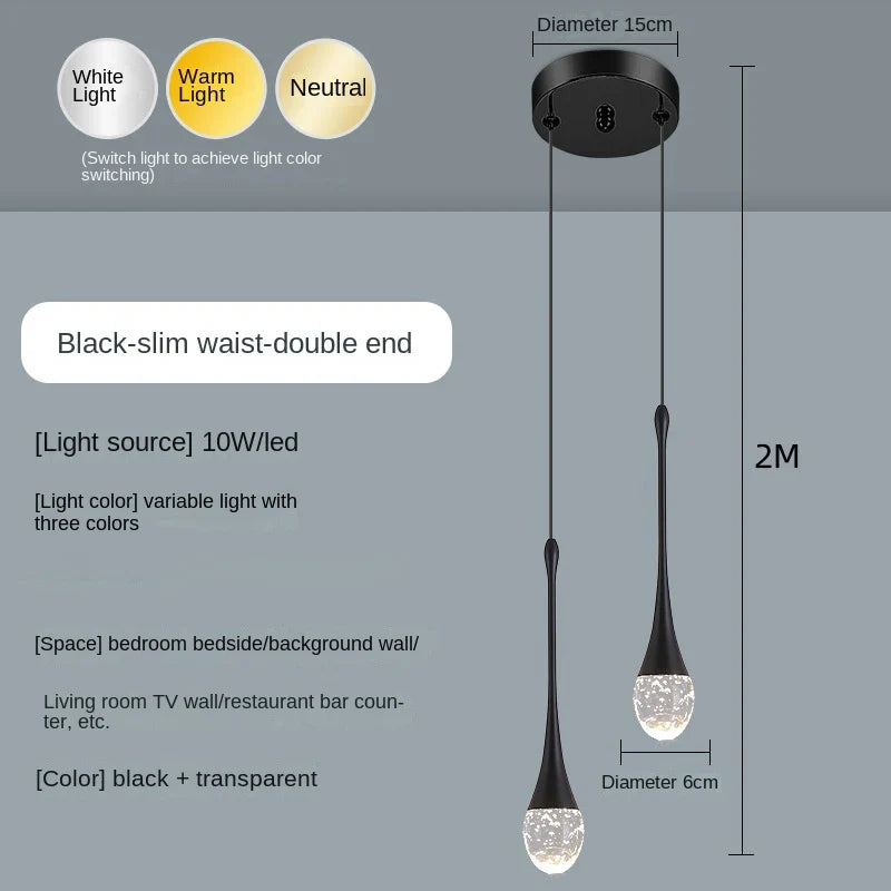 Suspension en cristal au design moderne